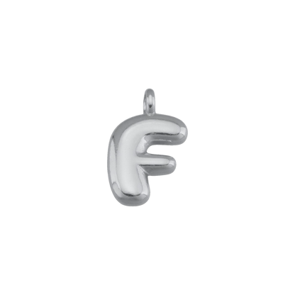 Silver Bubble Letter Charms