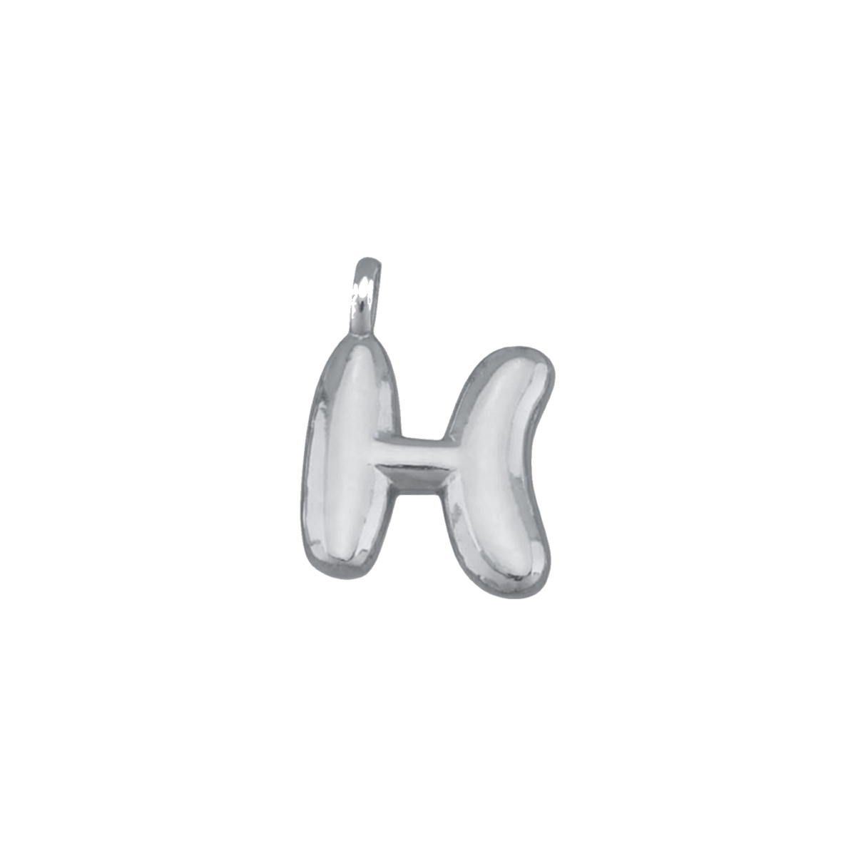Silver Bubble Letter Charms