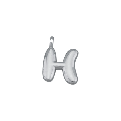 Silver Bubble Letter Charms