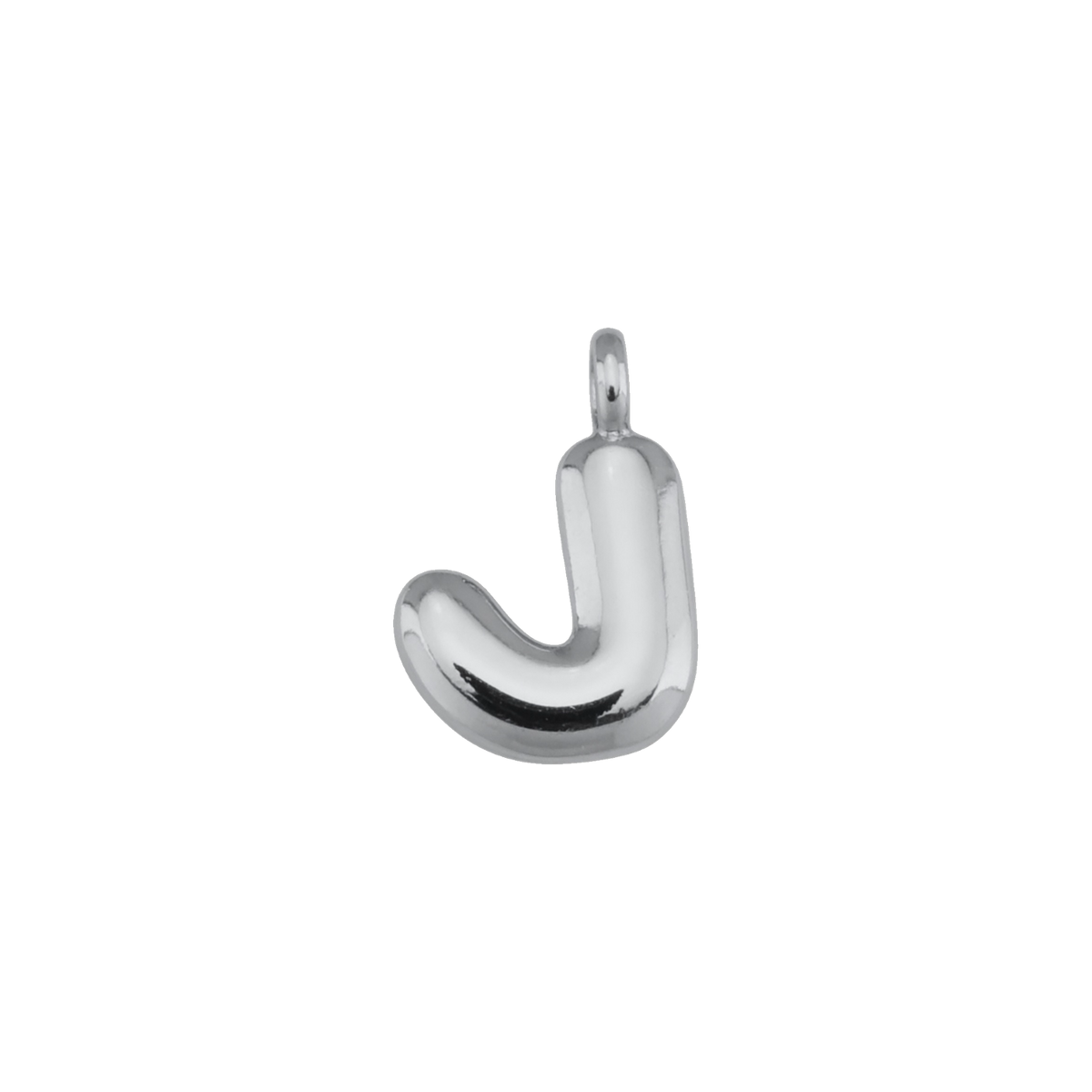 Silver Bubble Letter Charms
