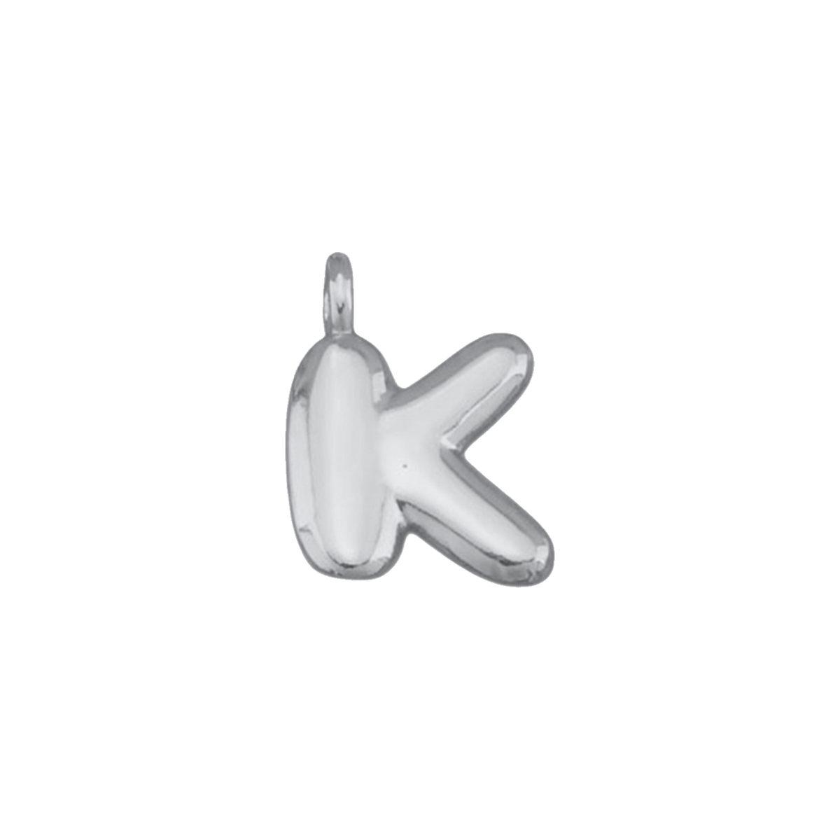 Silver Bubble Letter Charms