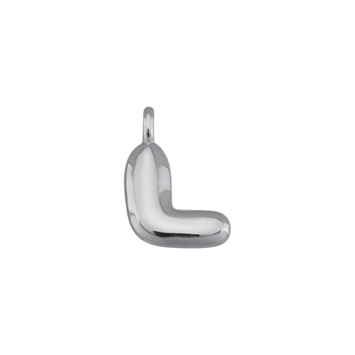 Silver Bubble Letter Charms