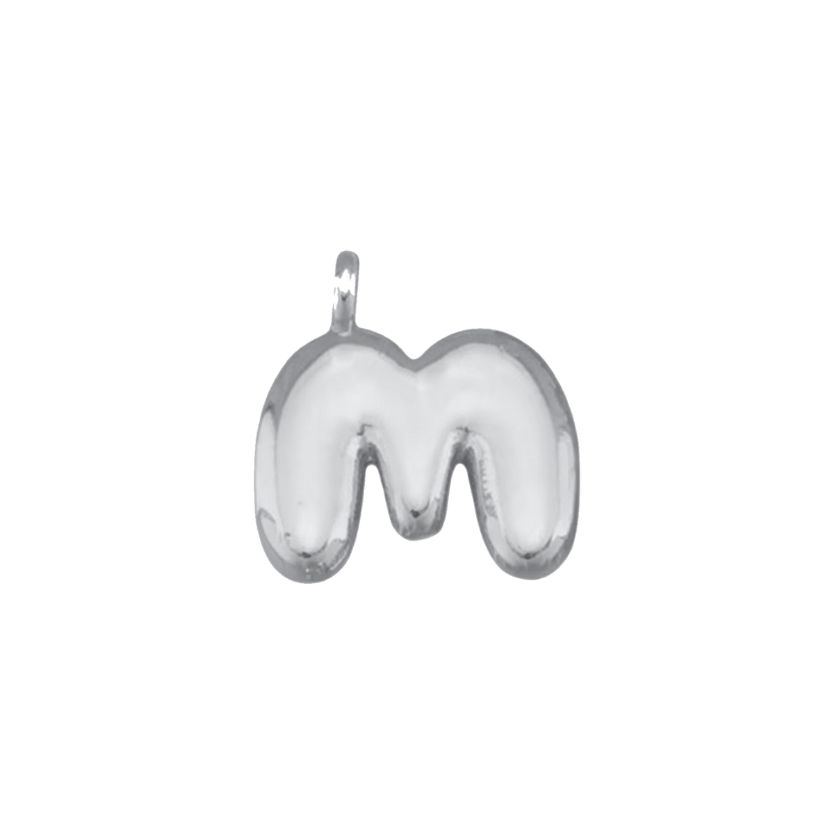 Silver Bubble Letter Charms