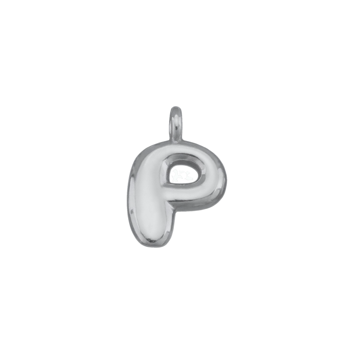 Silver Bubble Letter Charms