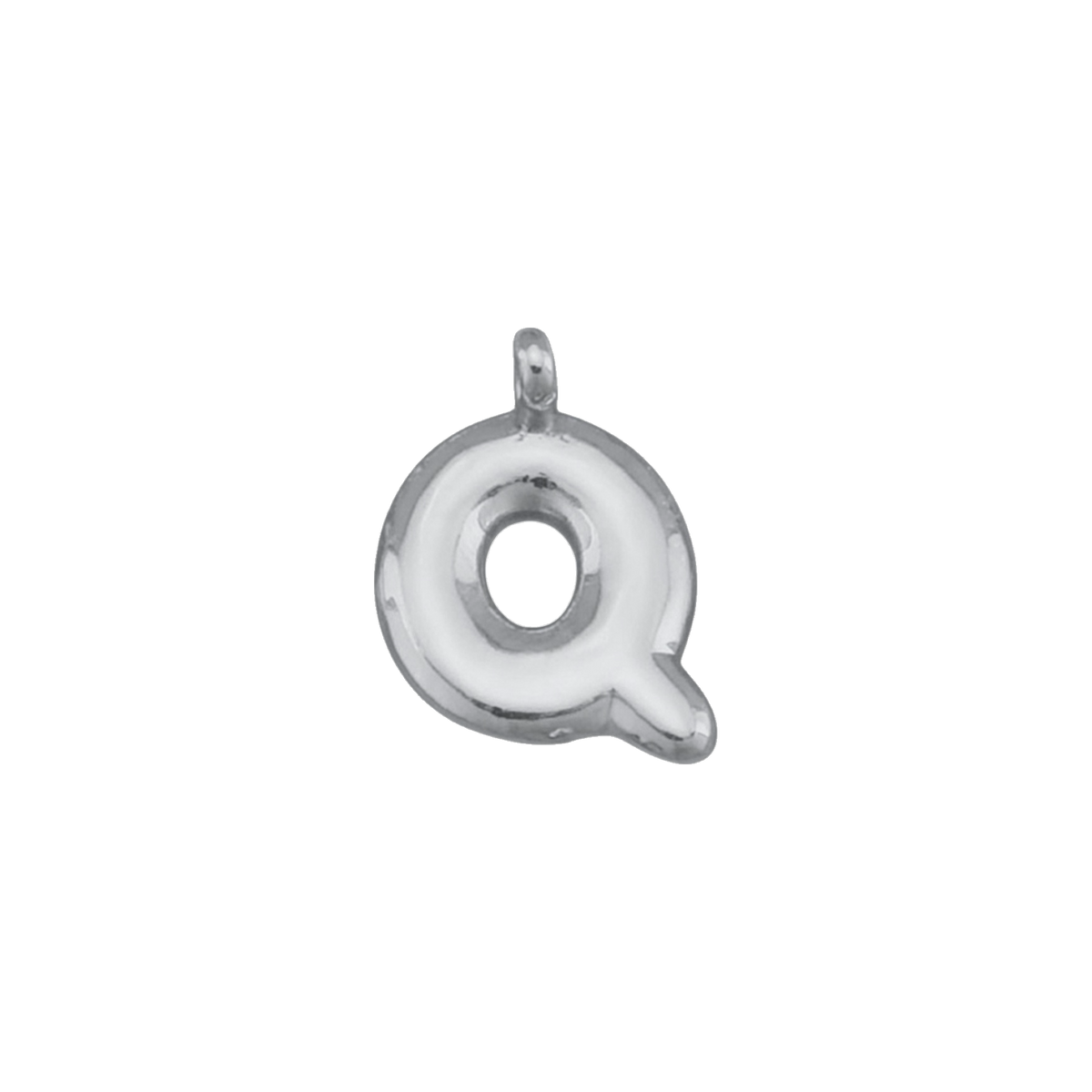 Silver Bubble Letter Charms