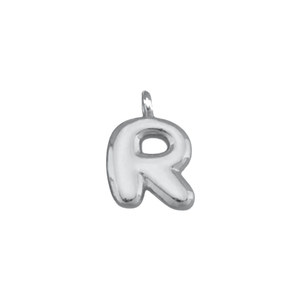 Silver Bubble Letter Charms