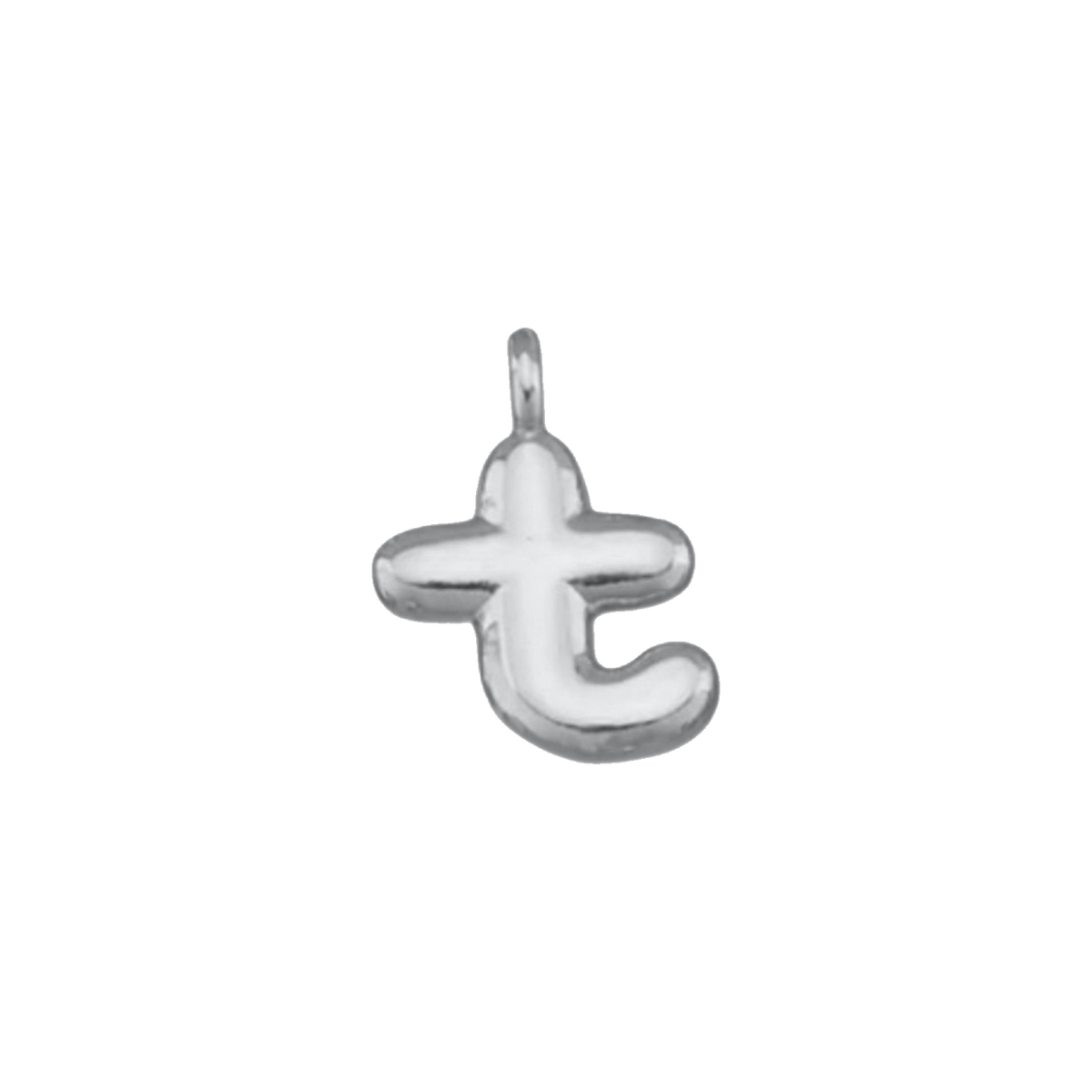 Silver Bubble Letter Charms