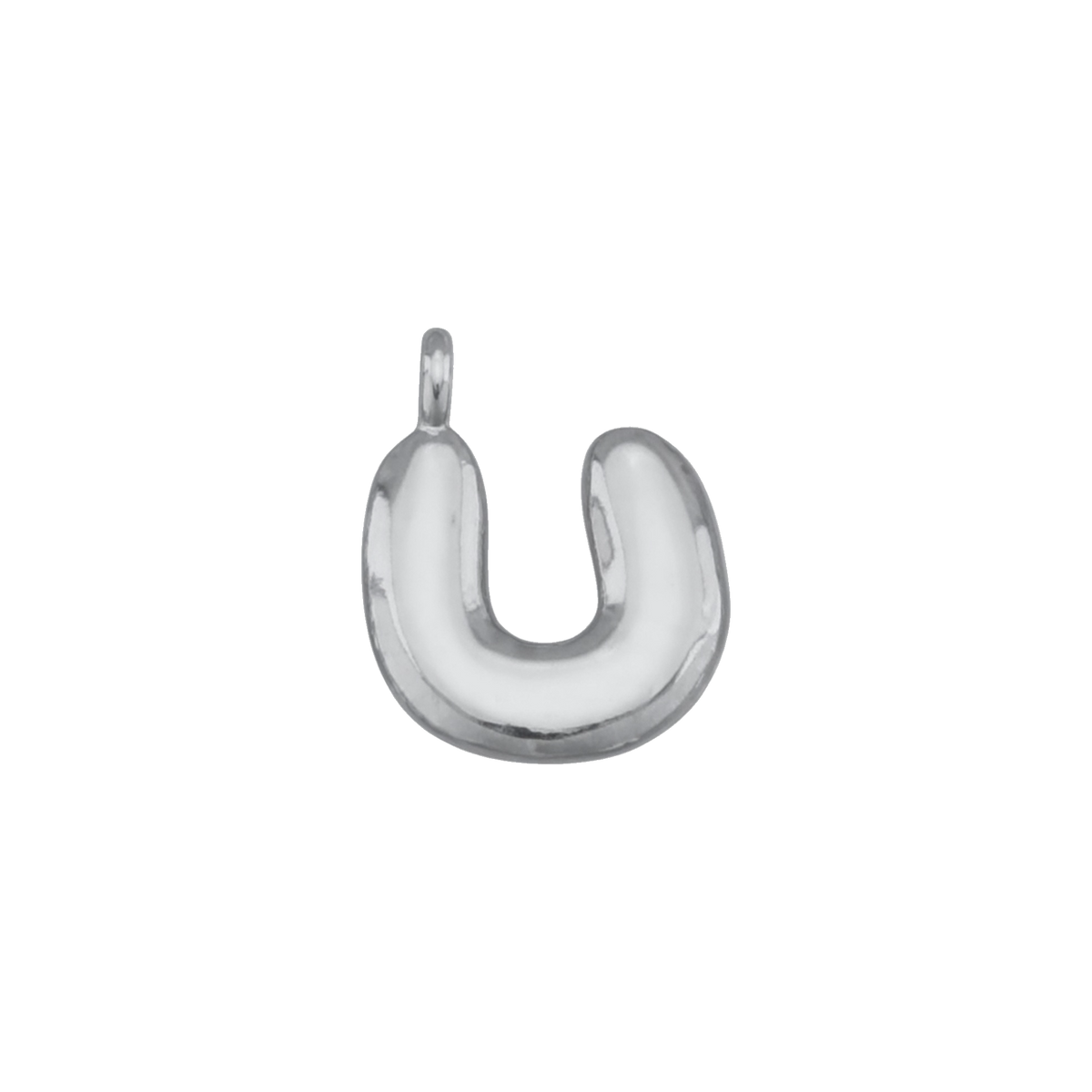 Silver Bubble Letter Charms