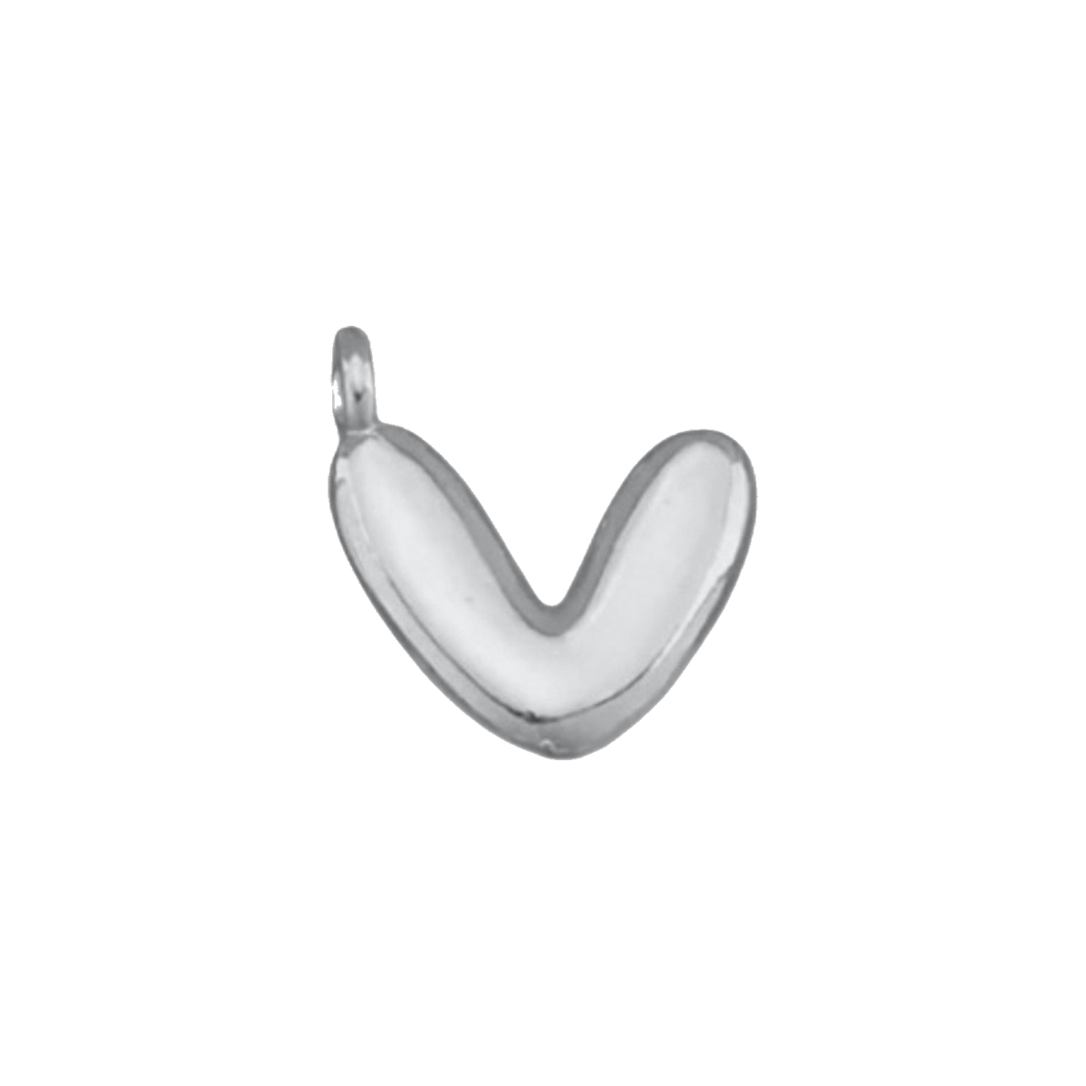 Silver Bubble Letter Charms