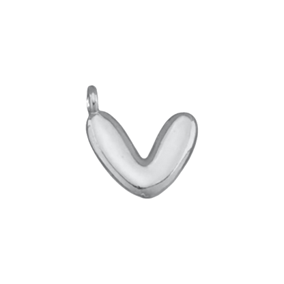 Silver Bubble Letter Charms