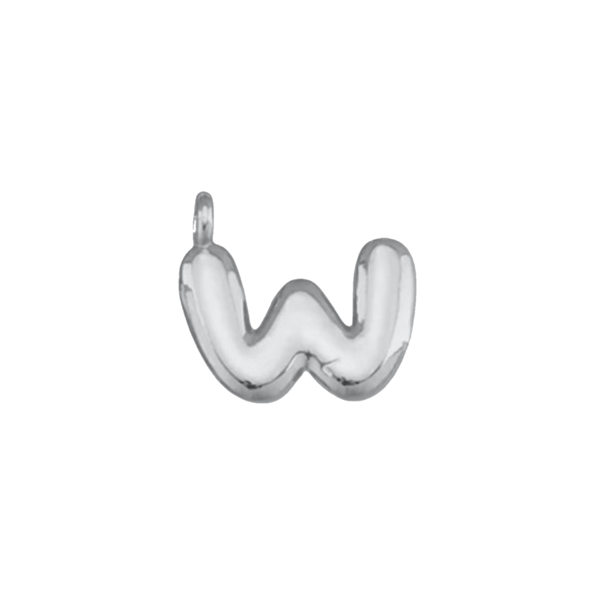 Silver Bubble Letter Charms