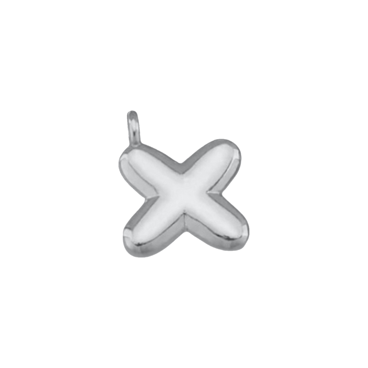 Silver Bubble Letter Charms