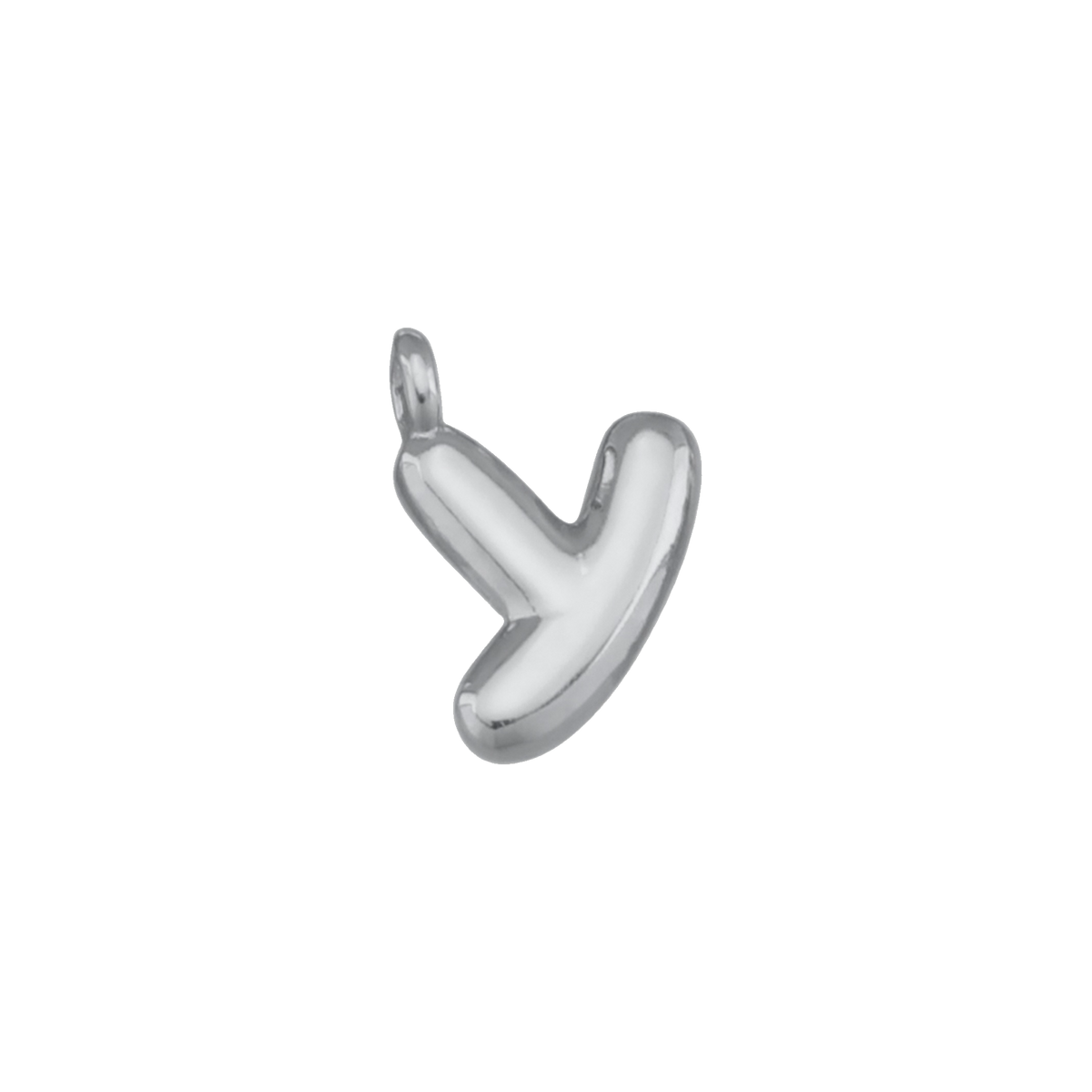 Silver Bubble Letter Charms