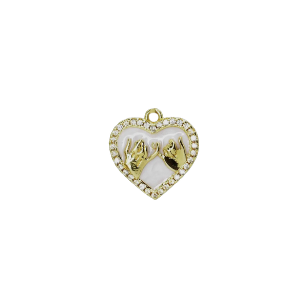 Heart Pinky Promise Charm