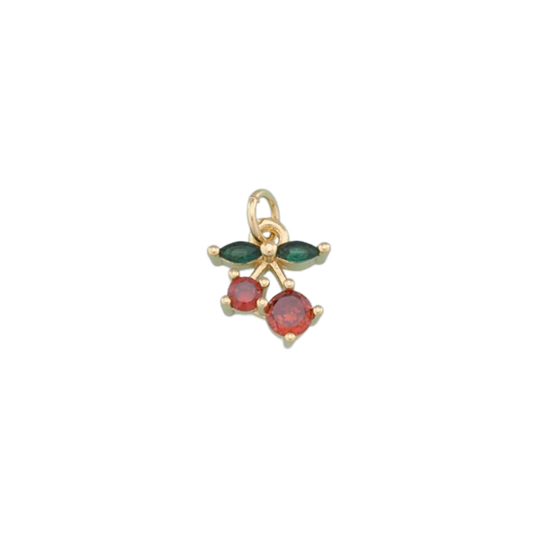 Tiny Red Cherry Charm