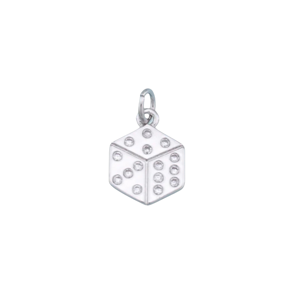 Silver Dice Charm