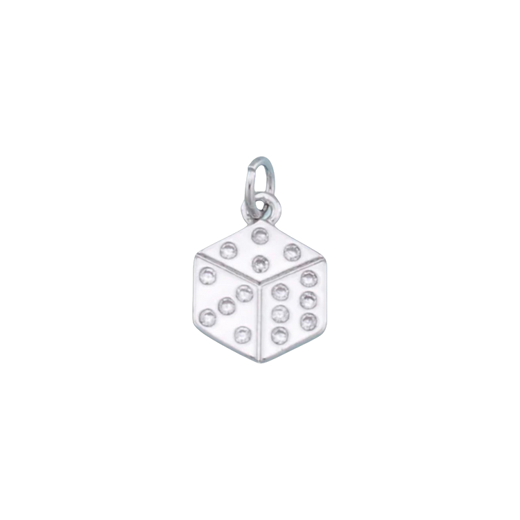Silver Dice Charm