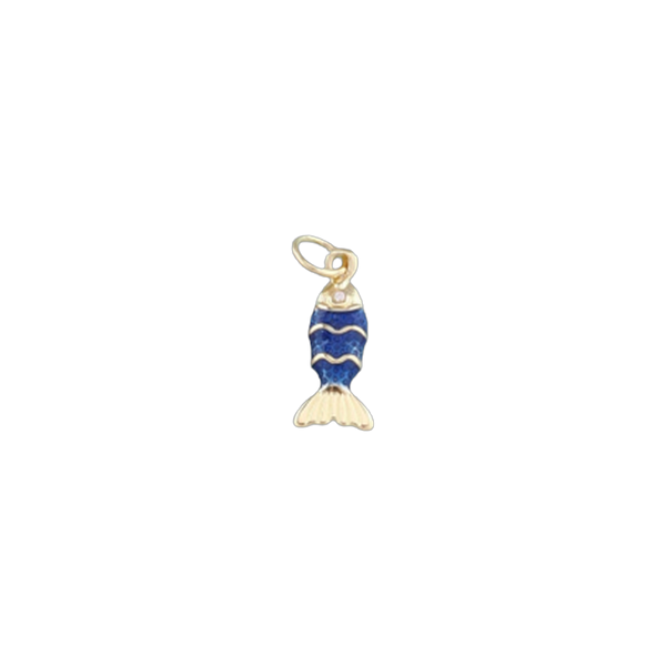 Tiny Blue Fish Charm