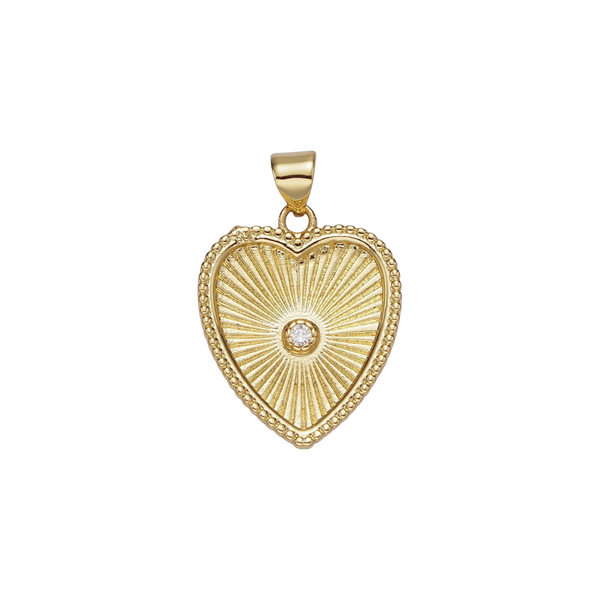 Elegant Shining Heart Charm