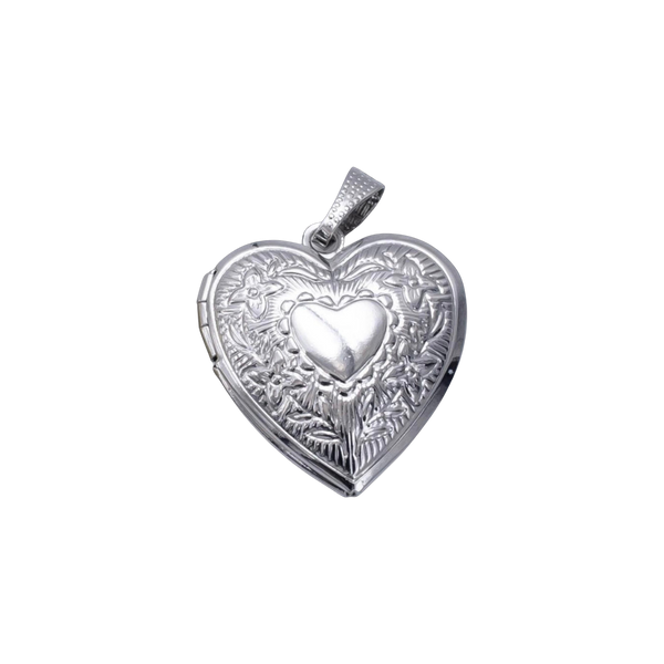 Silver Heart Locket Charm
