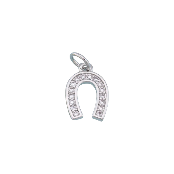Silver Shine Horseshoe Charm