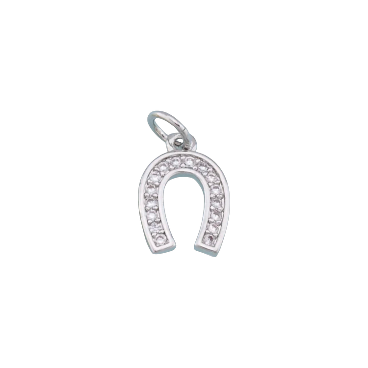 Silver Shine Horseshoe Charm