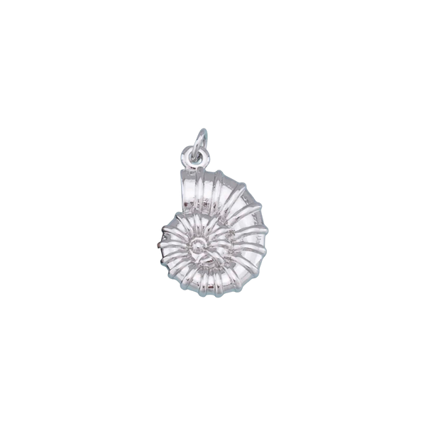 Silver Spiral Shell Charm