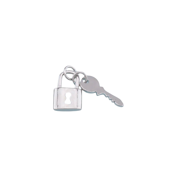 Silver Lock & Key Charm