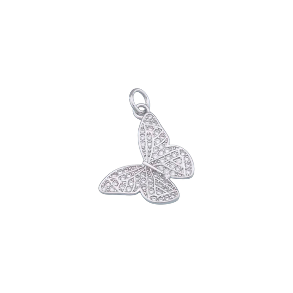 Silver Bliss Butterfly Charm