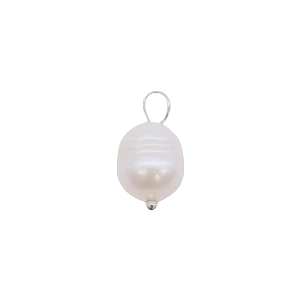 Silver Pearl Drop Charm