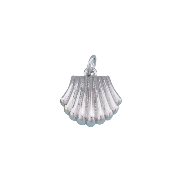 Silver Scallop Shell Charm