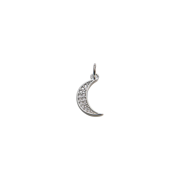 Silver Shine Moon Charm