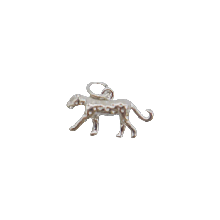 Silver Leopard Charm