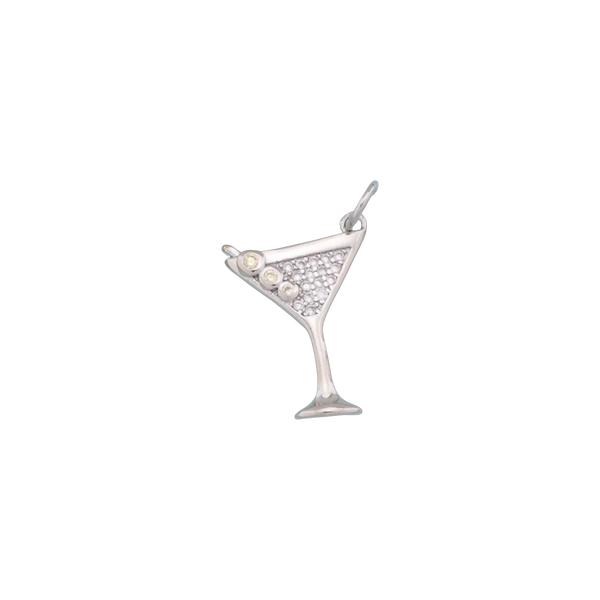Silver Martini Charm