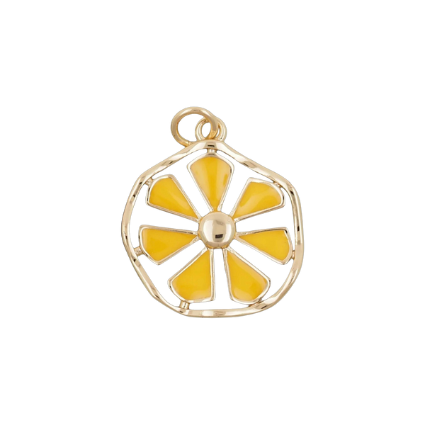Yellow Circle Daisy Charm
