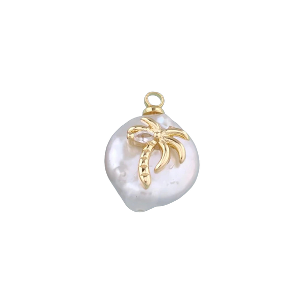 Pearl Palm Tree Charm