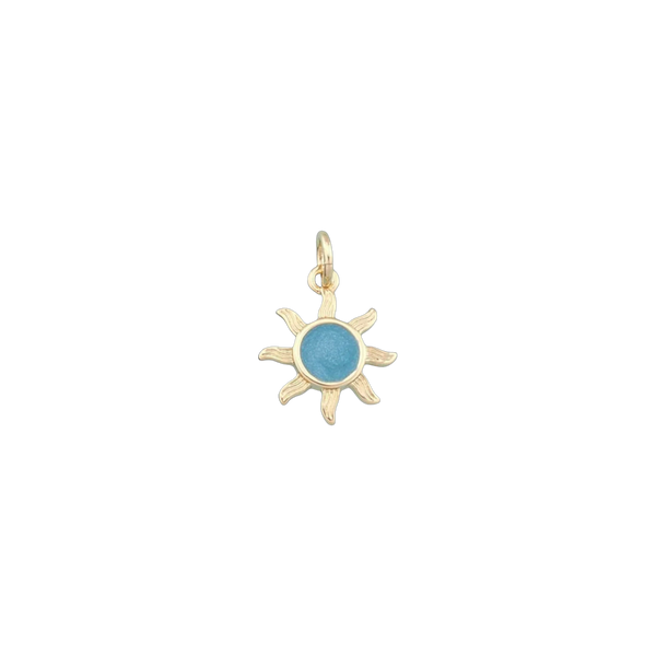 Tiny Blue Sun Charm