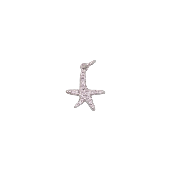 Tiny Silver Shine Starfish Charm