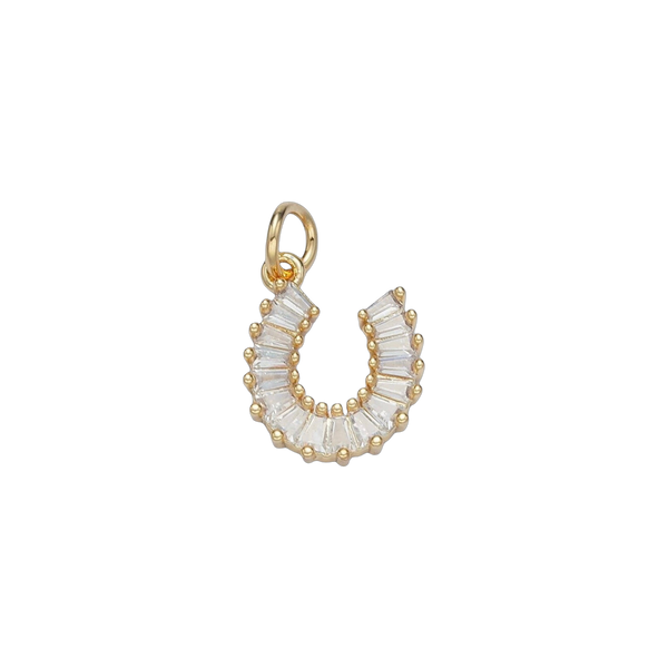 Clear Horseshoe Charm