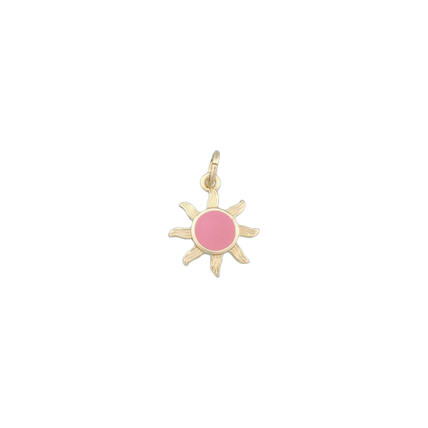 Tiny Pink Sun Charm