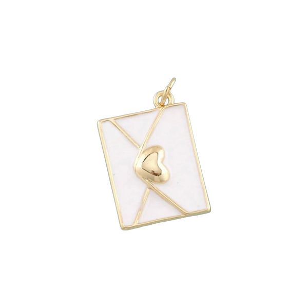 White Letter Envelope Charm