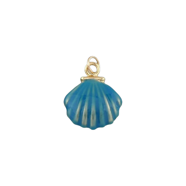 Blue Clam Shell Charm