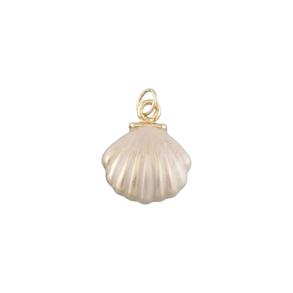 White Clam Shell Charm