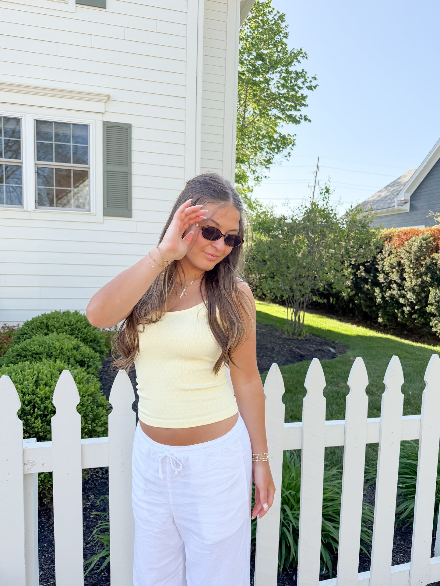 Yellow Polka Dot Tank
