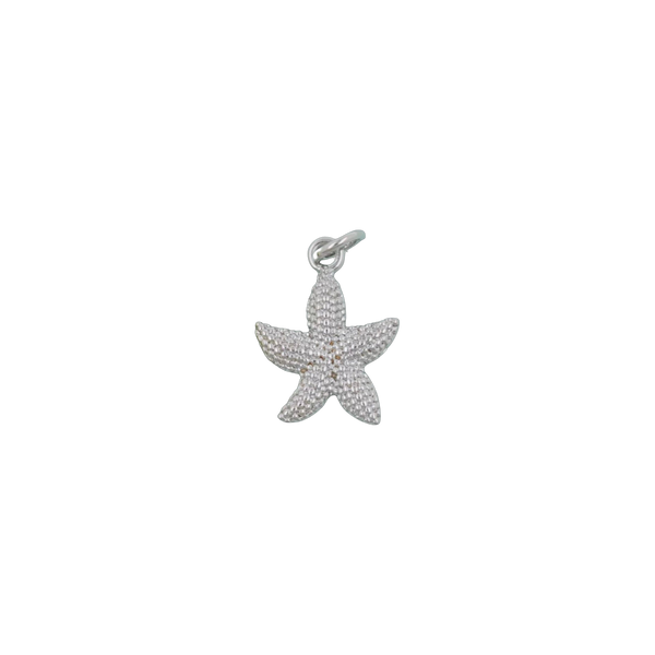 Silver Tiny Puffy Starfish Charm