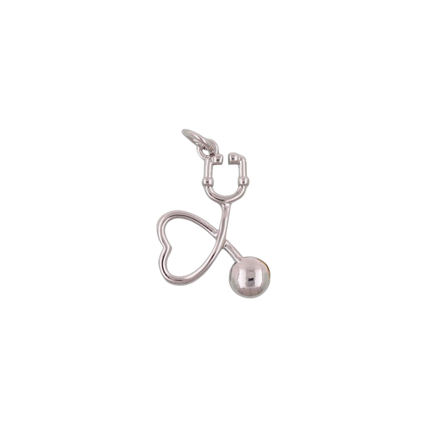 Silver Stethoscope Charm