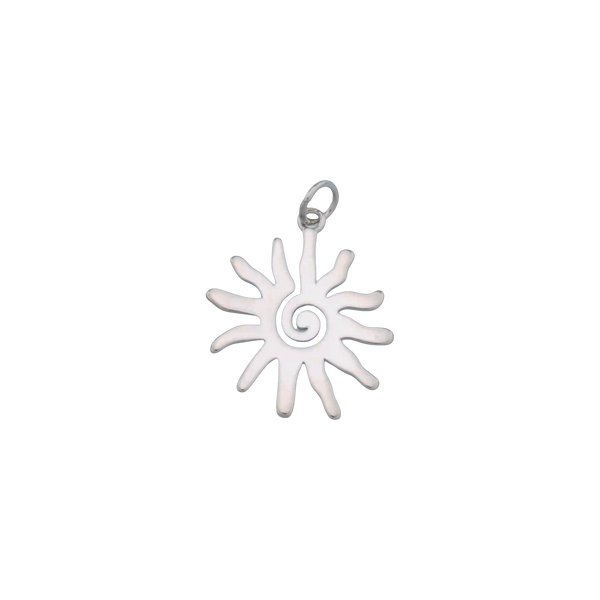 Silver Sunburst Charm