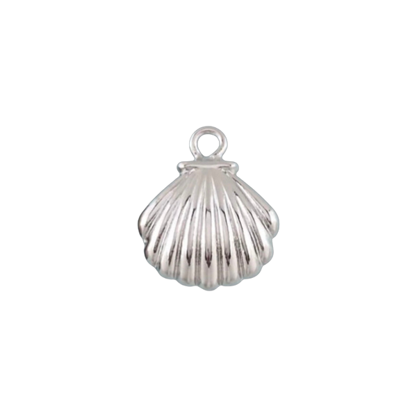 Silver Clam Shell Charm