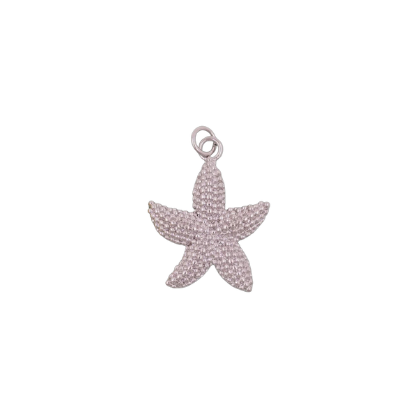 Silver Puffy Starfish Charm
