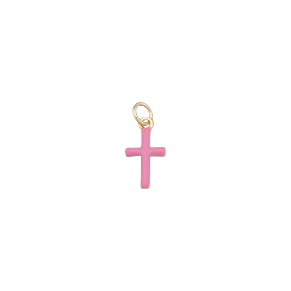 Pink Cross Charm
